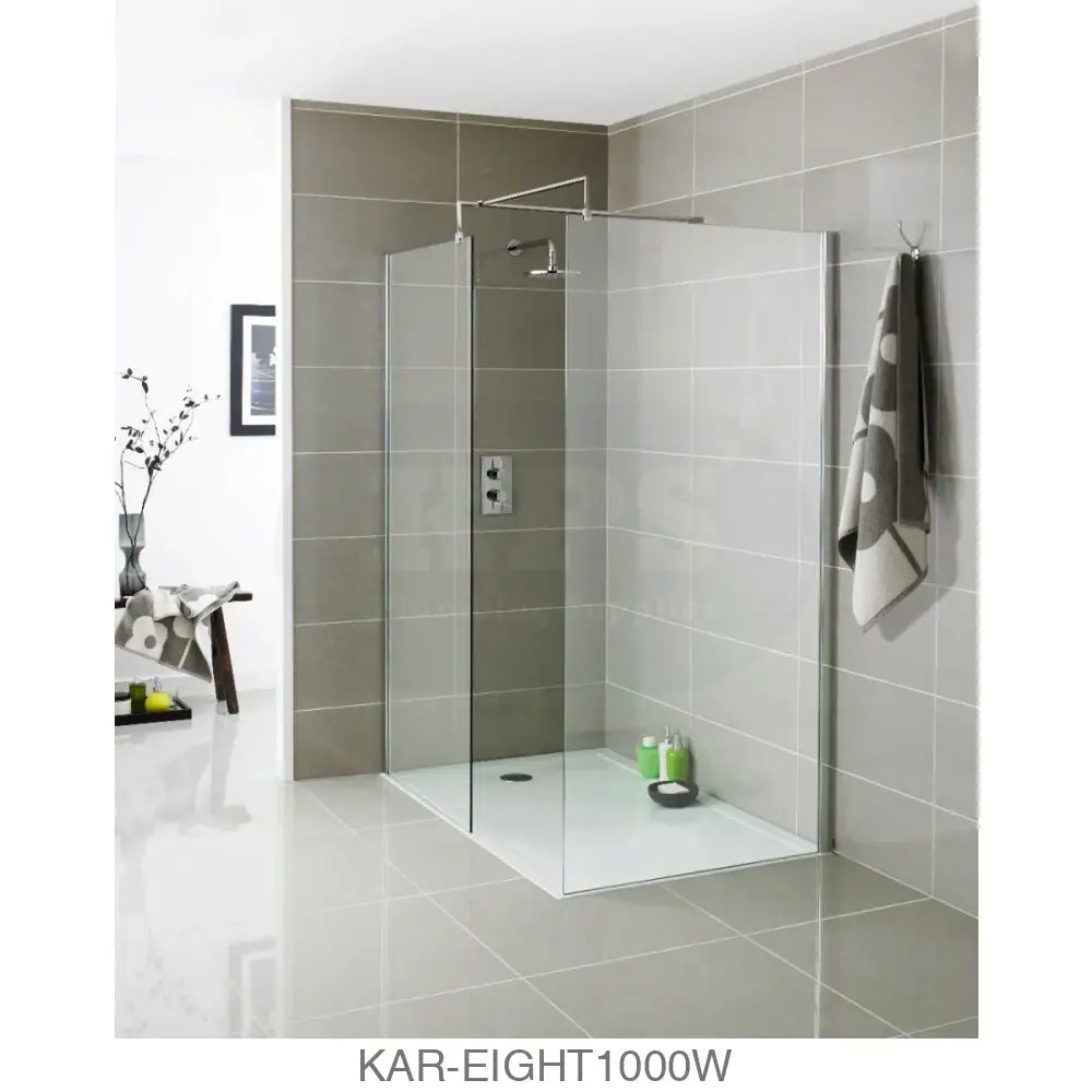 K-vit KV8 Wetroom Screen 1000x2000mm Bathrooms-Showers-Shower Enclosures