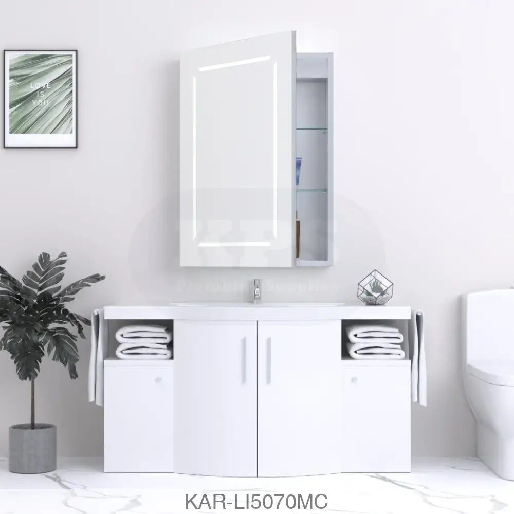 K-vit Link 500x700mm Mirror Cabinet Bathrooms-Furniture-Mirrors & Cabinets