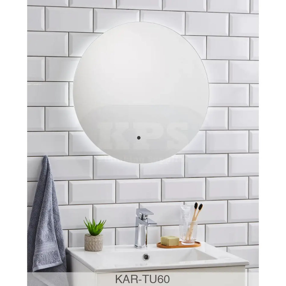 K-vit Tucson 600mm Circular Mirror Bathrooms-Furniture-Mirrors & Cabinets
