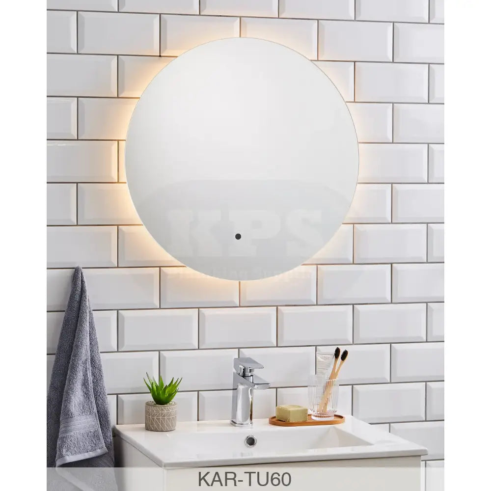 K-vit Tucson 600mm Circular Mirror Bathrooms-Furniture-Mirrors & Cabinets
