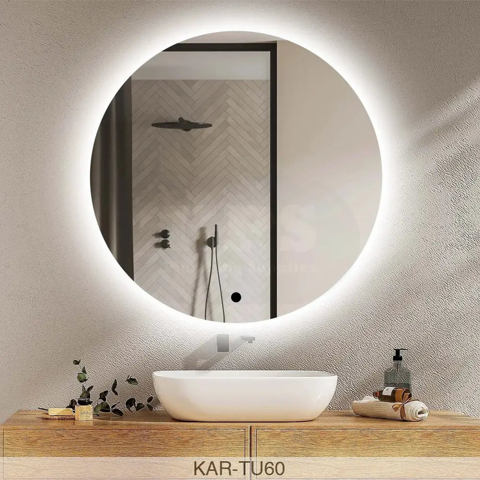 K-vit Tucson 600mm Circular Mirror Bathrooms-Furniture-Mirrors & Cabinets