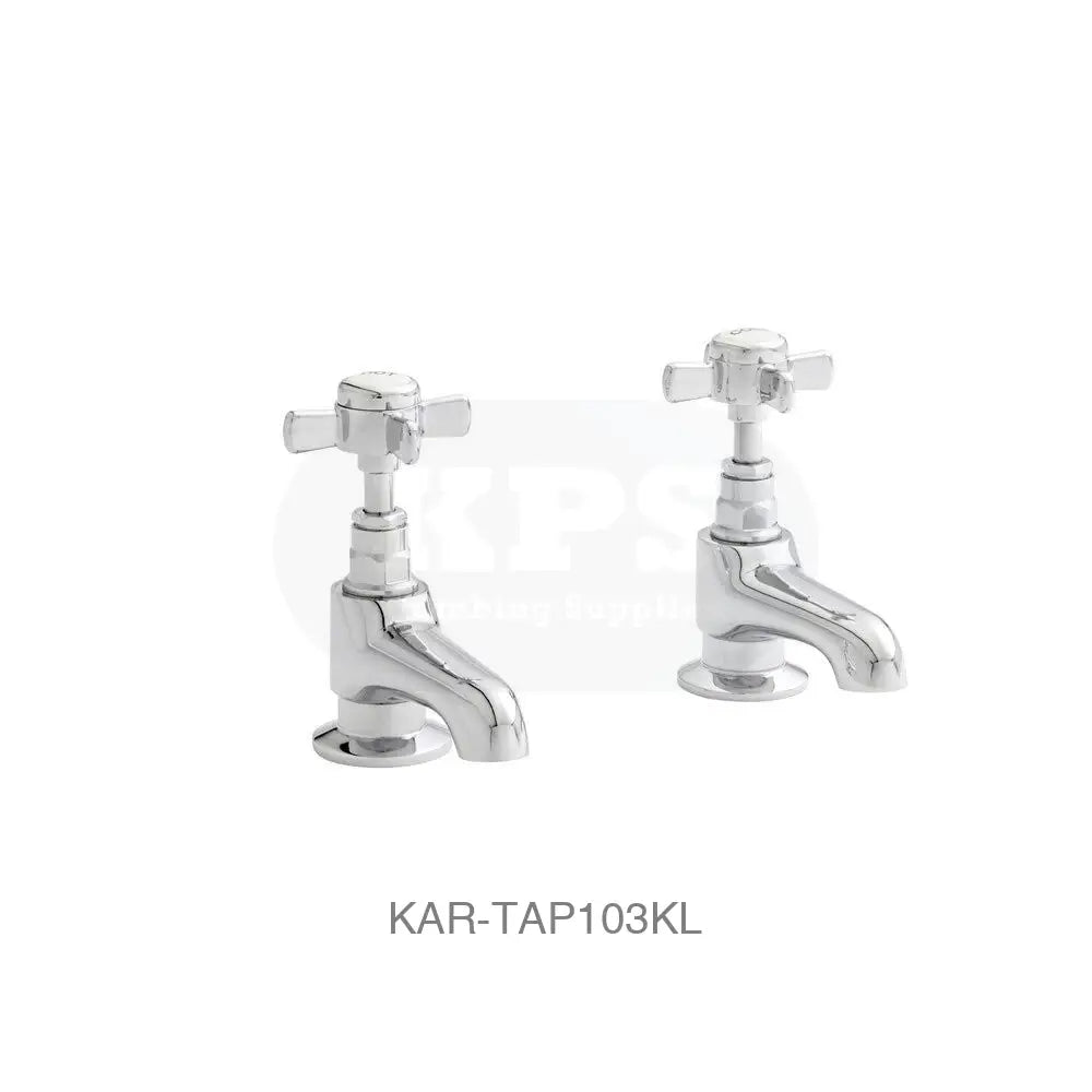 Klassique Pair Basin Pillar Taps Bathrooms-Taps-Basin Taps