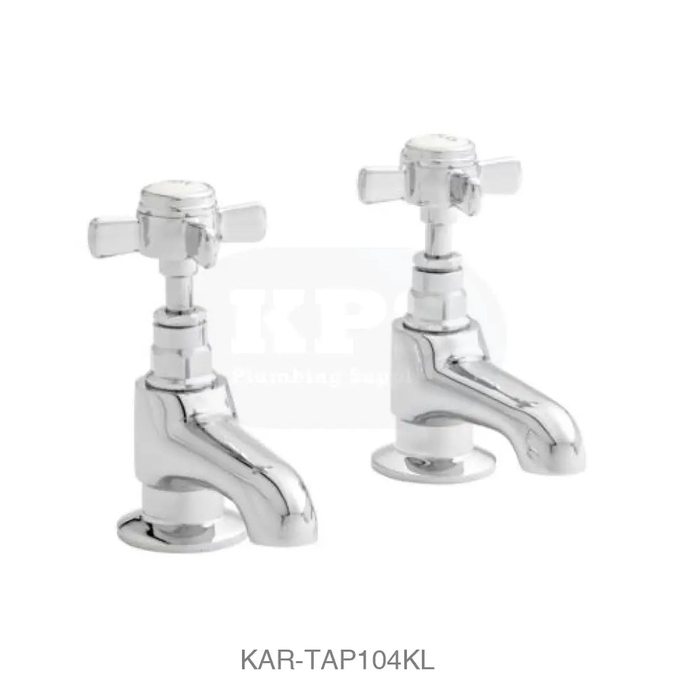 Klassique Pair Bath Pillar Taps Bathrooms-Taps-Bath Taps