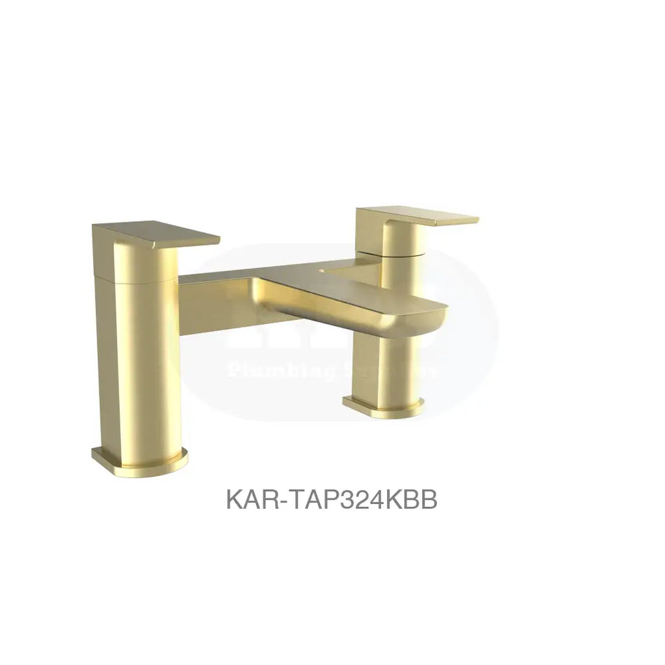 Kolt Bath Filler Brushed Brass Bathrooms-Taps-Bath Taps