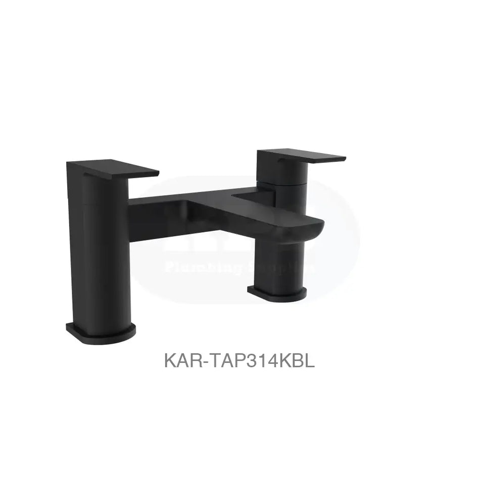 Kolt Bath Filler Matt Black Bathrooms-Taps-Bath Taps