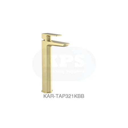 Kolt Hi-Rise Mono Basin Mixer Brushed Brass Bathrooms-Taps-Basin Taps
