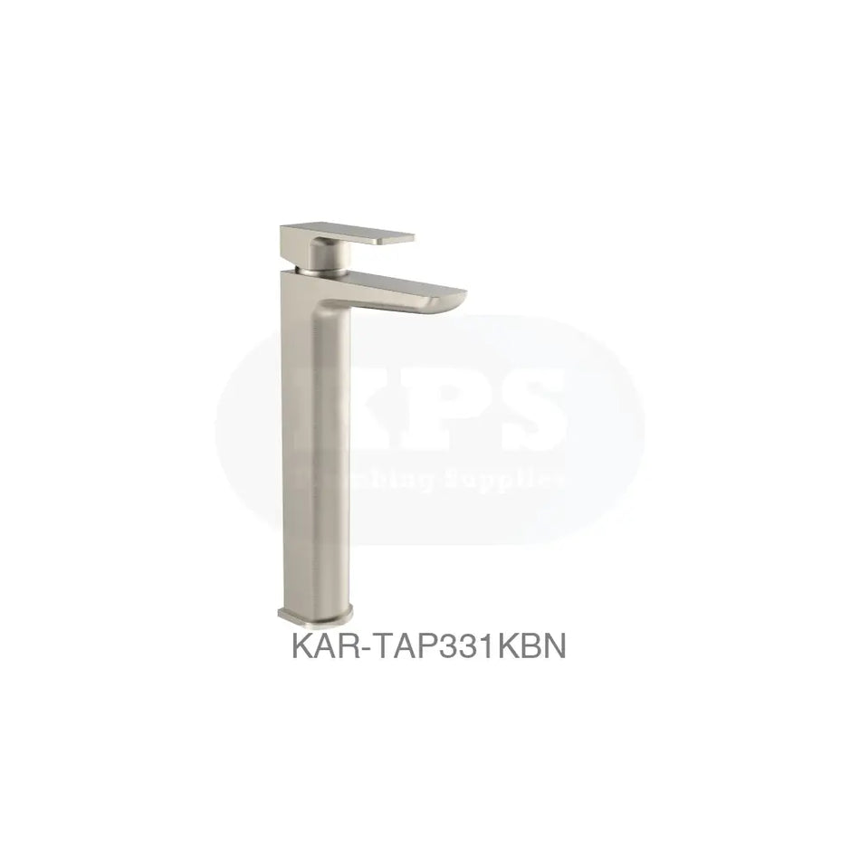 Kolt Hi-Rise Mono Basin Mixer Brushed Nickel Bathrooms-Taps-Basin Taps