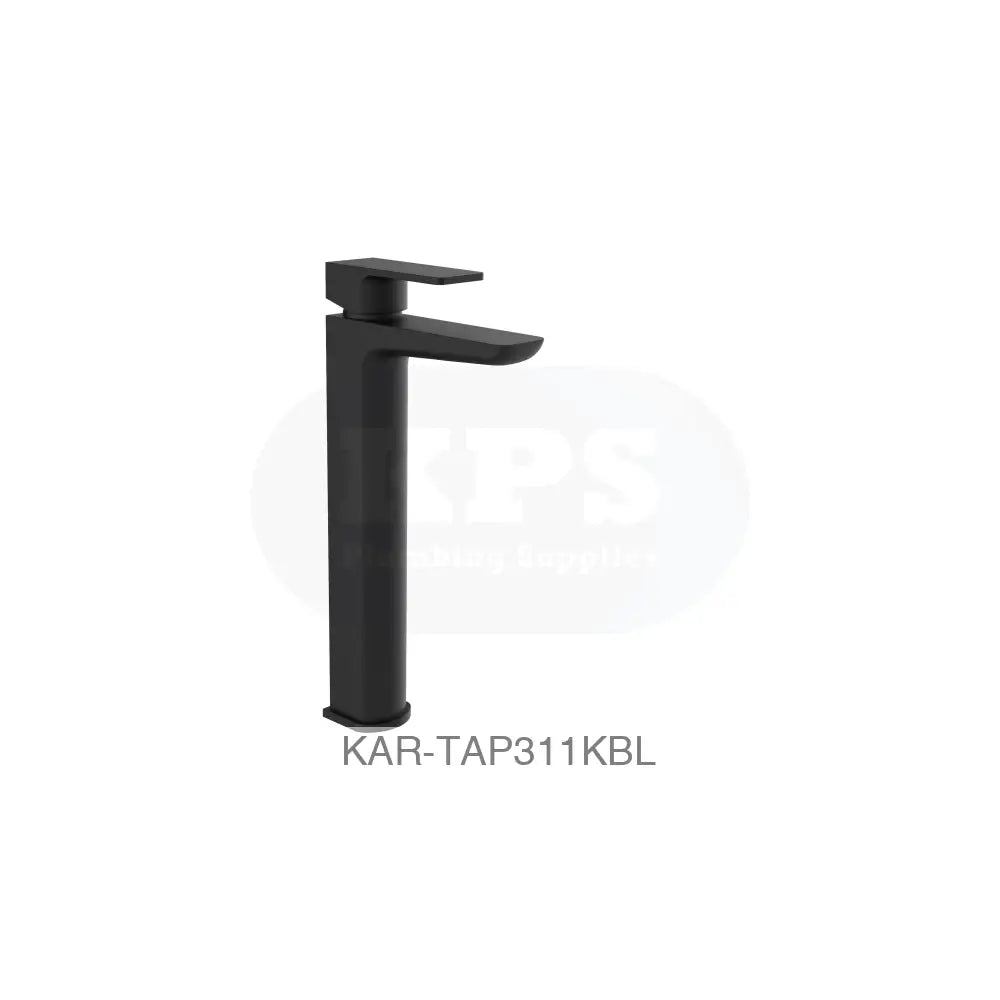 Kolt Hi-Rise Mono Basin Mixer Matt Black Bathrooms-Taps-Basin Taps