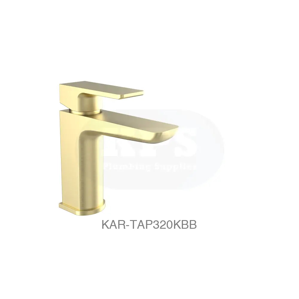 Kolt Mono Basin Mixer Brushed Brass Bathrooms-Taps-Basin Taps