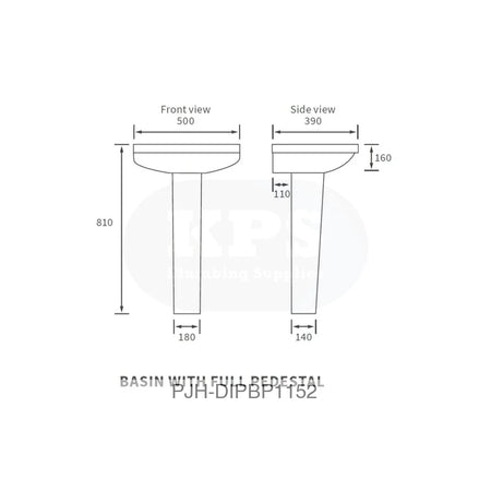 Laurus 500 x 390 1Th Basin & Full Ped Bathroom Brands