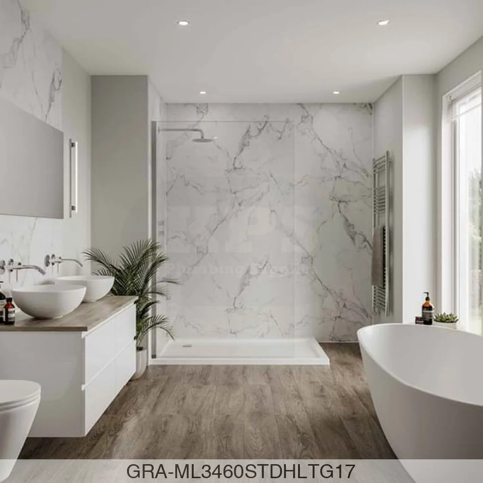 Linda Barker Panel - Calacatta Marble (3460) - Hydro-Lock T&G - 2400x598x11mm - FSC Mix 70% Wall Panels
