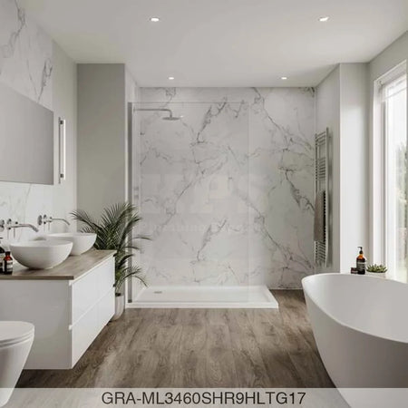 Linda Barker Panel - Calacatta Marble (3460) - Hydro-Lock T&G - 2400x900x11mm - FSC Mix 70% Wall Panels