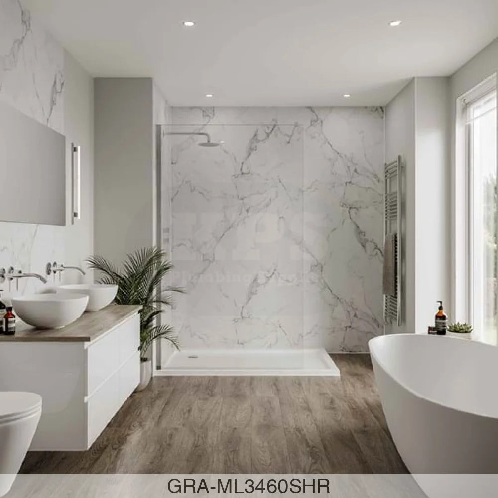 Linda Barker Panel - Calacatta Marble (3460) - Unlipped - 2400x1200x11mm - FSC Mix 70% Wall Panels