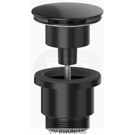 Matt Black Universal Clicker Basin Waste BWUNI/MW Plumbing Spares