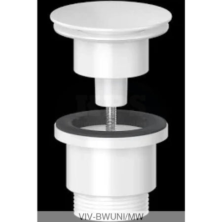 Matt White Universal Clicker Basin Waste BWUNI/MW Plumbing Spares