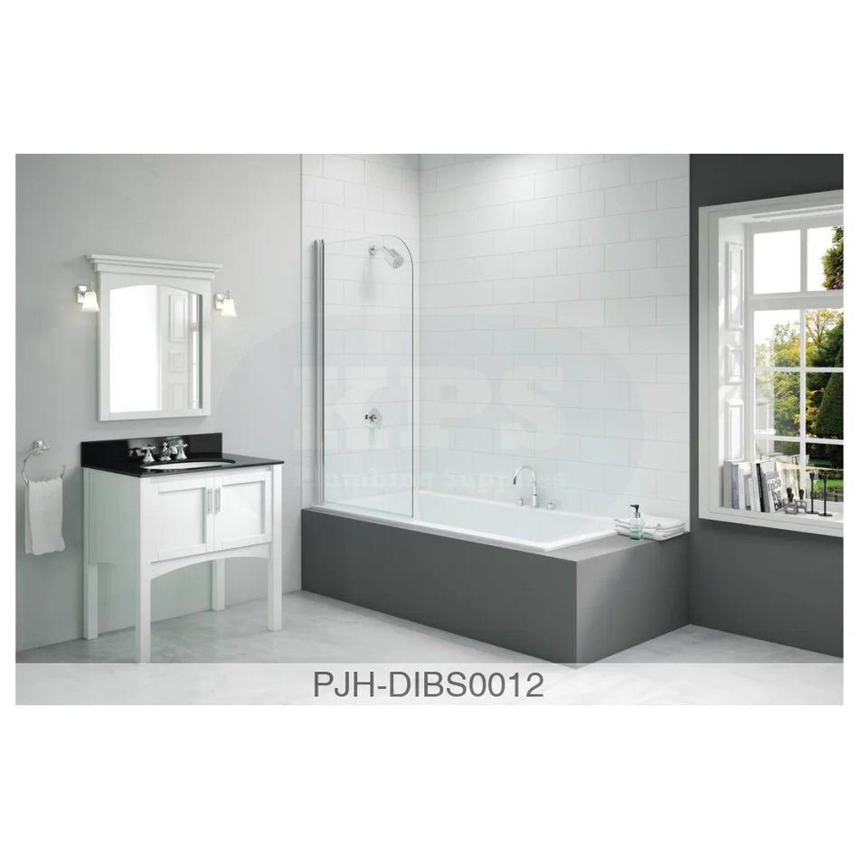 Mer Vivid B/Screen 800 x 1500 Curved Bathroom Brands