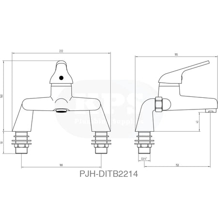 Nerola Bath Filler-Chrome Bathroom Brands
