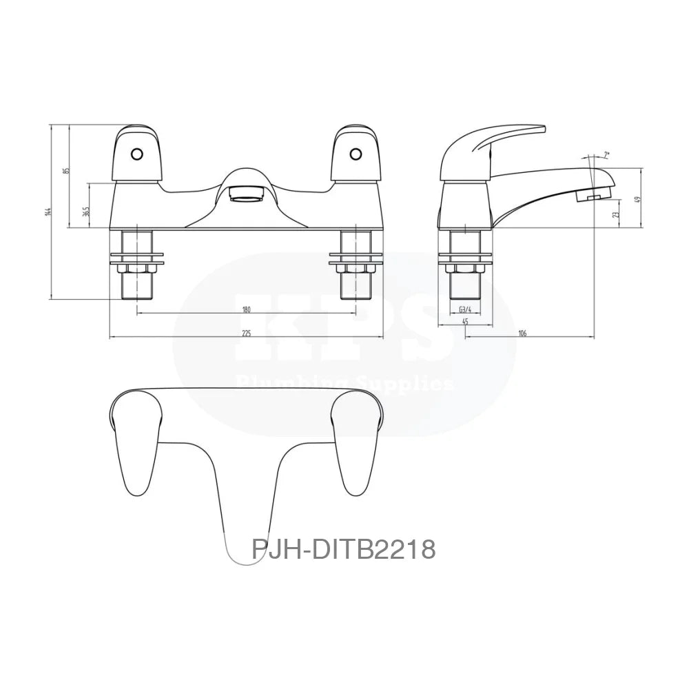 Nerola Low Pressure Bath Filler-Chrome Bathroom Brands