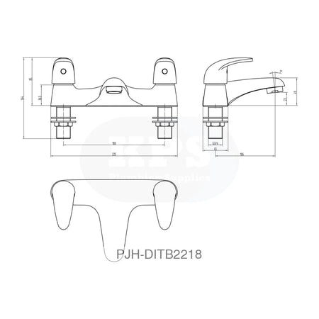 Nerola Low Pressure Bath Filler-Chrome Bathroom Brands