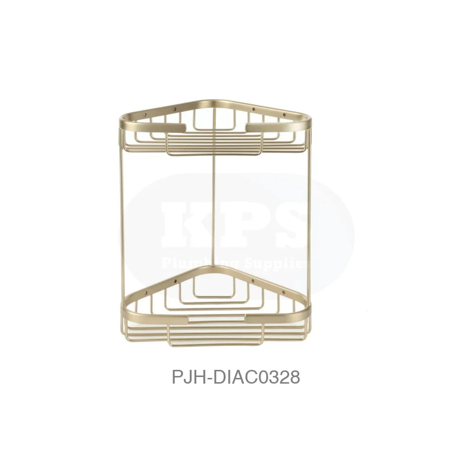 Nina 2 Tier Corner Storage Basket B/Bras Bathroom Brands
