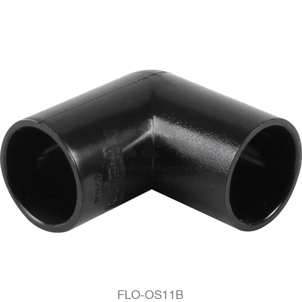 OS11 90° Bend 21.5mm Overflow Black Waste Overflow