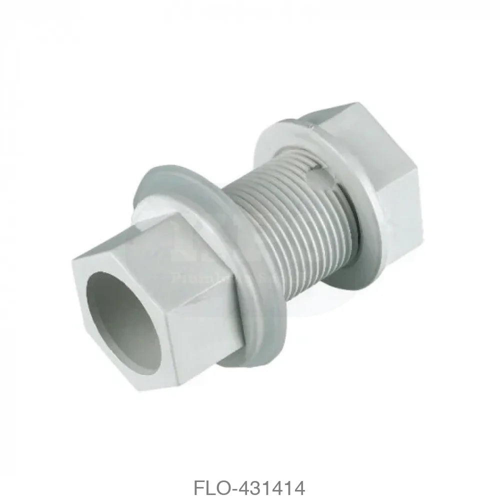 OS14 Straight Tank Connector 21.5mm Overflow White Waste Overflow