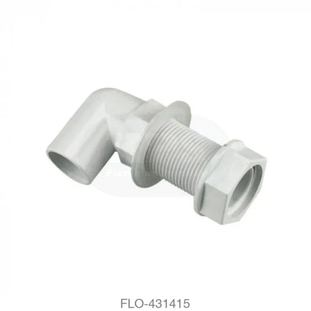 OS15 Bent Tank Connector 21.5mm Overflow White Waste Overflow