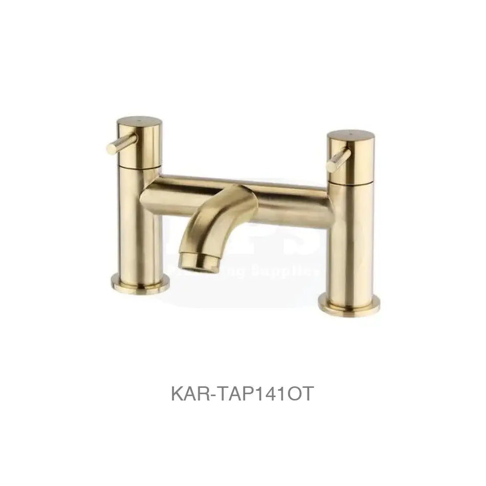 Ottone Bath Filler Brushed Brass Bathrooms-Taps-Bath Taps