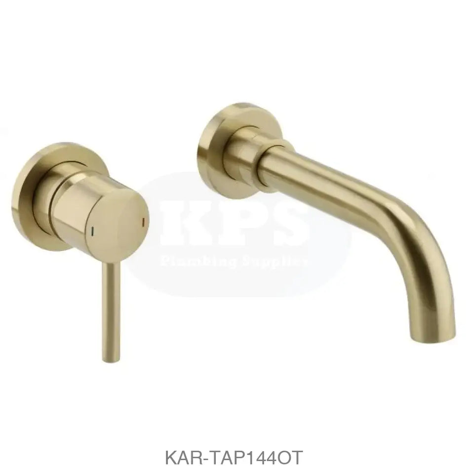 Ottone Wall Mounted Basin Mixer Brushed Brass Bathrooms-Taps-Basin Taps