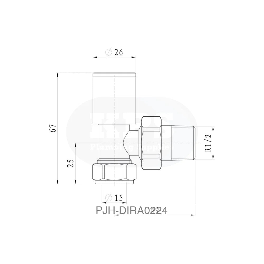 Patterned Chrome Rad Valves-Angled Bathroom Brands