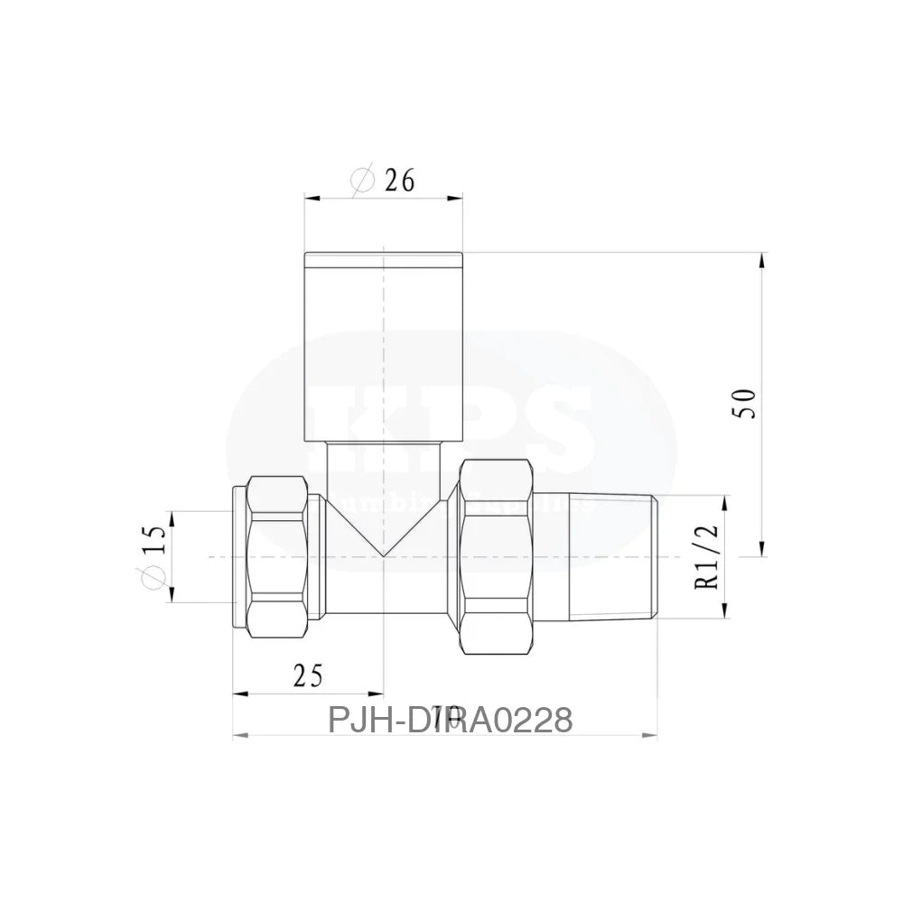 Patterned Chrome Rad Valves-Straight Bathroom Brands