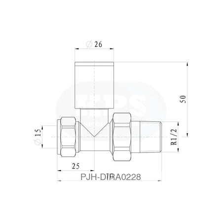 Patterned Chrome Rad Valves-Straight Bathroom Brands