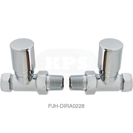 Patterned Chrome Rad Valves-Straight Bathroom Brands