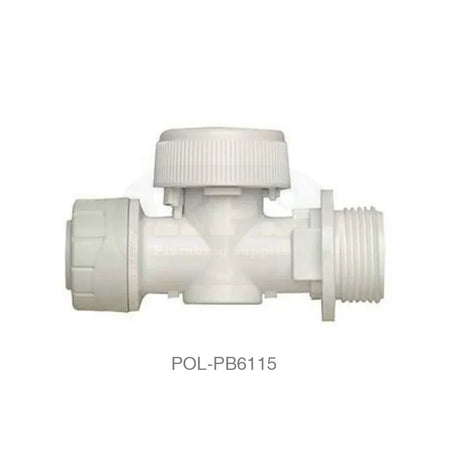 POLYPLUMB Appliance Valve 15mm x 3/4 Plastic Pipe & Fittings