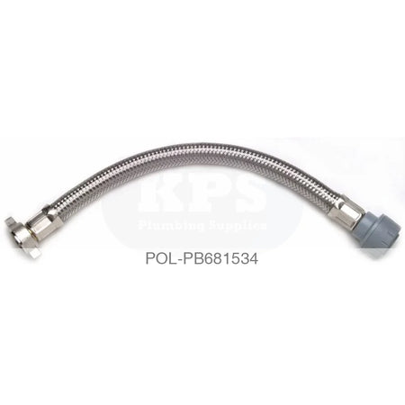 POLYPLUMB Braided Flexible Connector 15mm x 3/4 x 300mm Plastic Pipe & Fittings