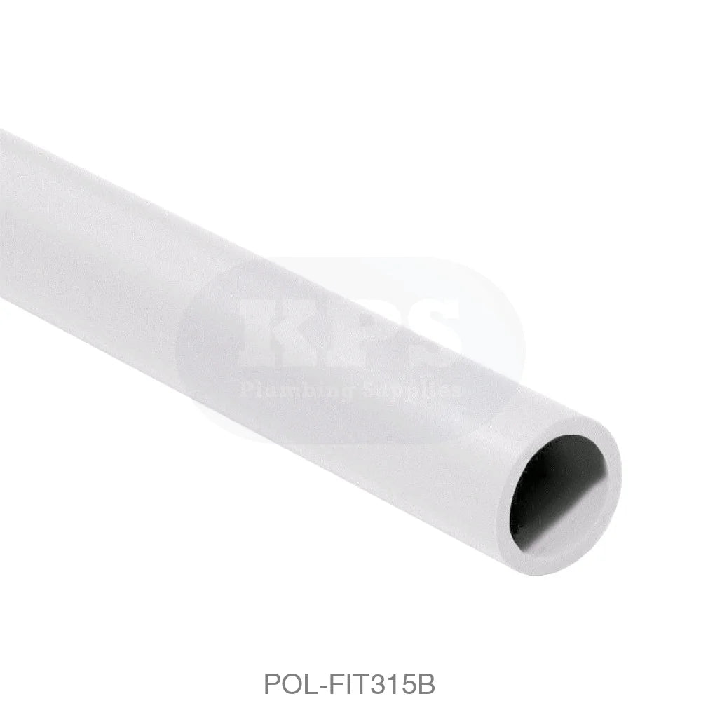 POLYPLUMB Enhanced Barrier Pipe PB 15mm x 3m White Plastic Pipe & Fittings