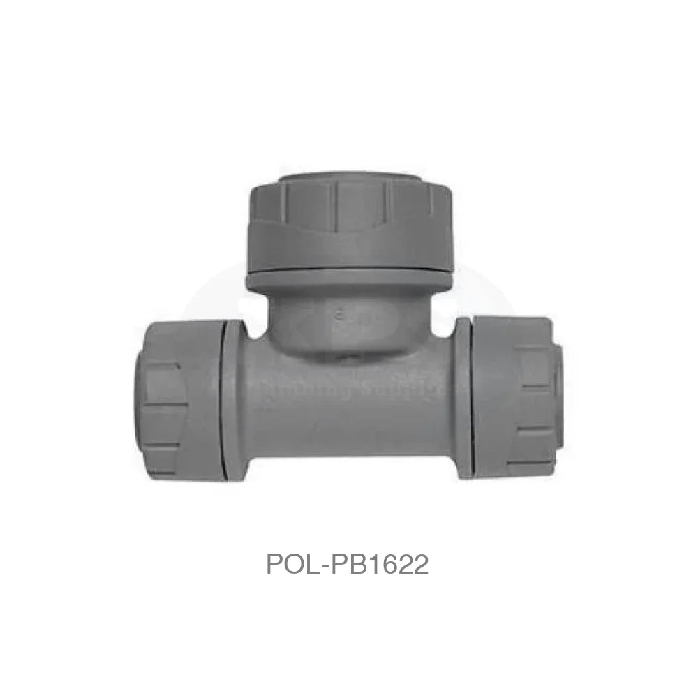 POLYPLUMB Reducing Tee Both Ends 15mm x 15mm x 22mm Plastic Pipe & Fittings