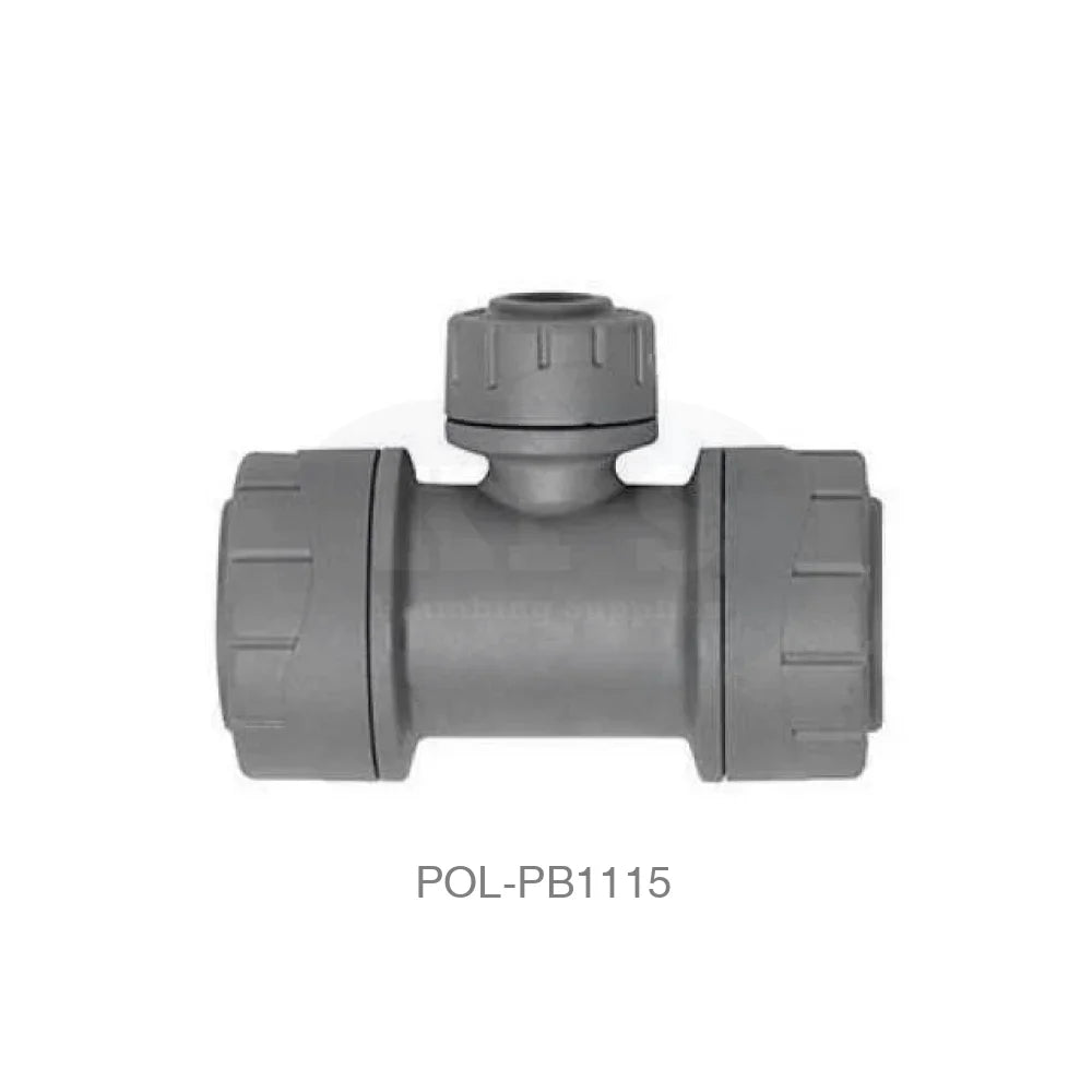 POLYPLUMB Reducing Tee Branch 15mm x 15mm x 10mm Plastic Pipe & Fittings