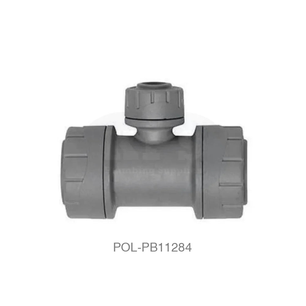 POLYPLUMB Reducing Tee Branch 28mm x 28mm x 22mm Plastic Pipe & Fittings