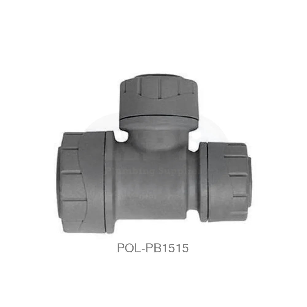 POLYPLUMB Reducing Tee Branch and one End 15mm x 10mm x 10mm Plastic Pipe & Fittings