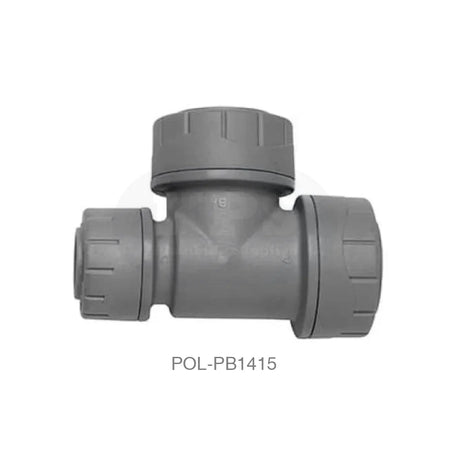 POLYPLUMB Reducing Tee End 15mm x 10mm x 15mm Plastic Pipe & Fittings