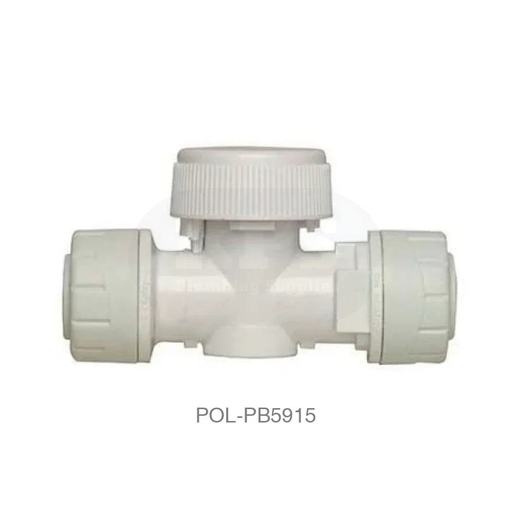 POLYPLUMB Shut-Off Valve 15mm Plastic Pipe & Fittings