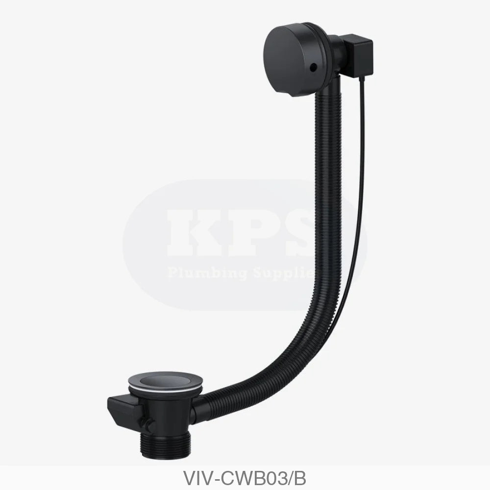 Pop-up Combination Bath Waste (Matt Black) Plumbing Spares