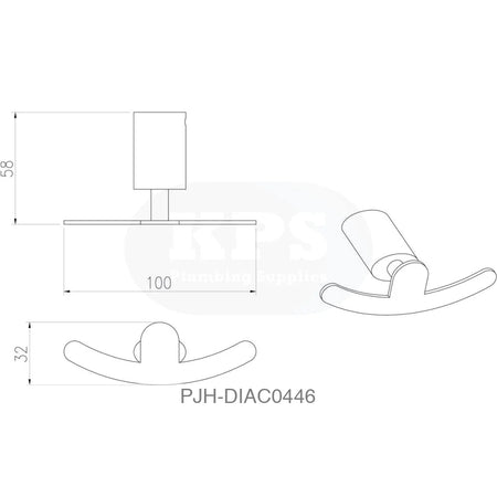 Ronde Robe Hook Black Bathroom Brands