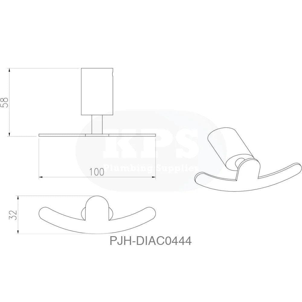 Ronde Robe Hook Chrome Bathroom Brands