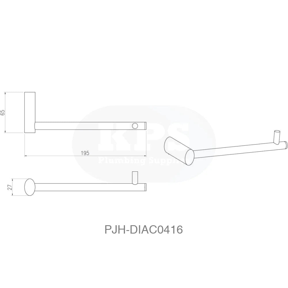 Ronde Toilet Roll Holder B/Brass Bathroom Brands