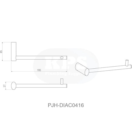 Ronde Toilet Roll Holder B/Brass Bathroom Brands