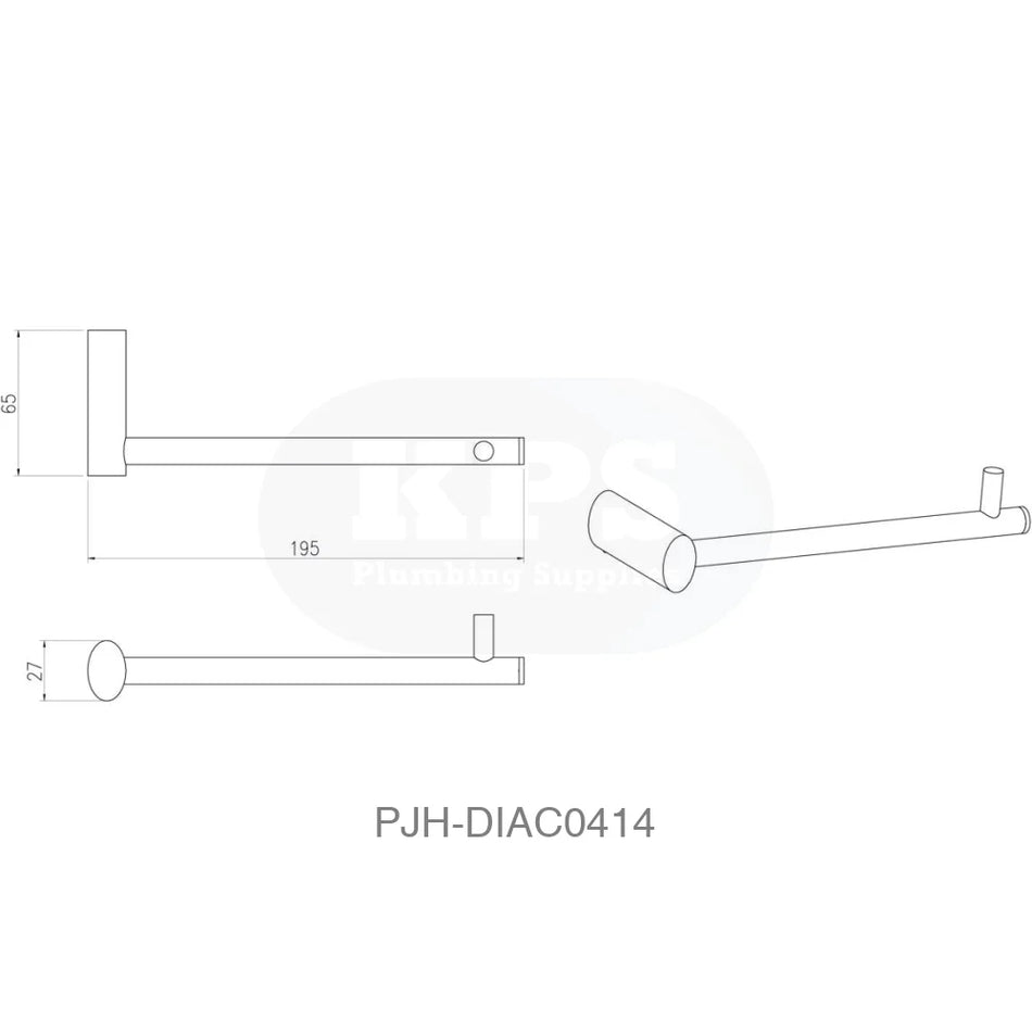 Ronde Toilet Roll Holder Black Bathroom Brands