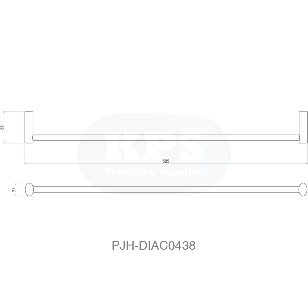 Ronde Towel Rail 68 Black Bathroom Brands