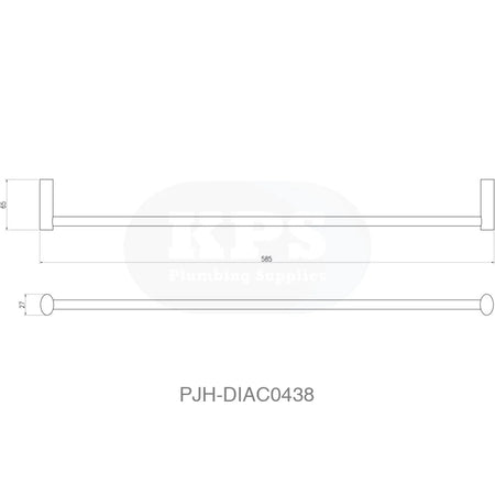 Ronde Towel Rail 68 Black Bathroom Brands